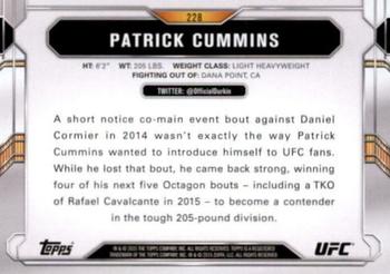 2015 Topps UFC Chronicles - Silver #228 Patrick Cummins Back