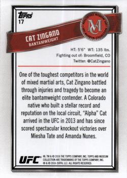 2016 Topps UFC Museum Collection #17 Cat Zingano Back
