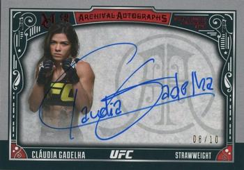 2016 Topps UFC Museum Collection - Archival Autographs Ruby #AA-CG Cláudia Gadelha Front