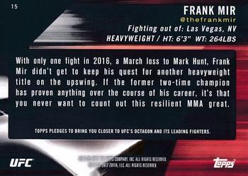 2017 Topps UFC Knockout #15 Frank Mir Back