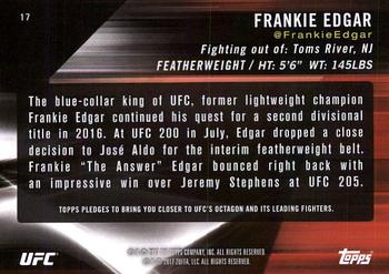 2017 Topps UFC Knockout #17 Frankie Edgar Back