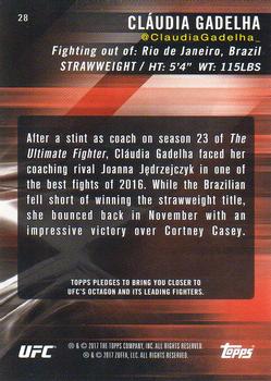 2017 Topps UFC Knockout #28 Cláudia Gadelha Back