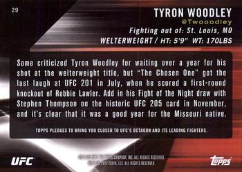 2017 Topps UFC Knockout #29 Tyron Woodley Back