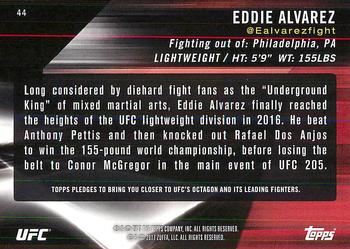2017 Topps UFC Knockout #44 Eddie Alvarez Back