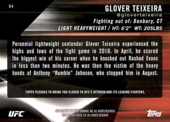 2017 Topps UFC Knockout #54 Glover Teixeira Back
