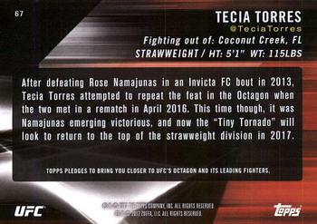 2017 Topps UFC Knockout #67 Tecia Torres Back