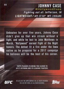 2017 Topps UFC Knockout #68 Johnny Case Back