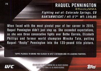 2017 Topps UFC Knockout #70 Raquel Pennington Back