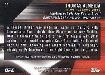 2017 Topps UFC Knockout #73 Thomas Almeida Back