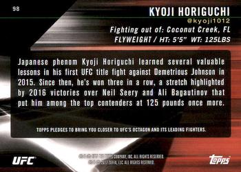 2017 Topps UFC Knockout #98 Kyoji Horiguchi Back
