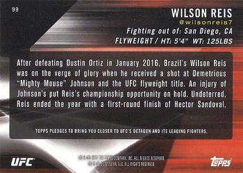 2017 Topps UFC Knockout #99 Wilson Reis Back
