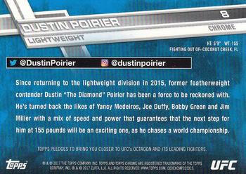 2017 Topps Chrome UFC #8 Dustin Poirier Back