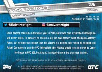 2017 Topps Chrome UFC #28 Eddie Alvarez Back