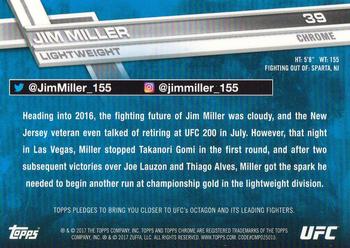 2017 Topps Chrome UFC #39 Jim Miller Back