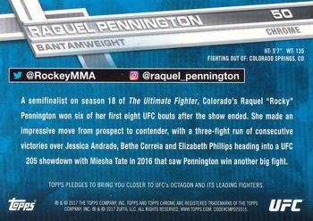 2017 Topps Chrome UFC #50 Raquel Pennington Back