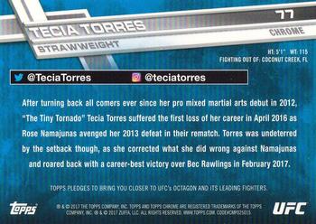 2017 Topps Chrome UFC #77 Tecia Torres Back