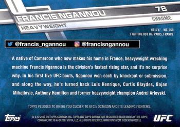 2017 Topps Chrome UFC #78 Francis Ngannou Back