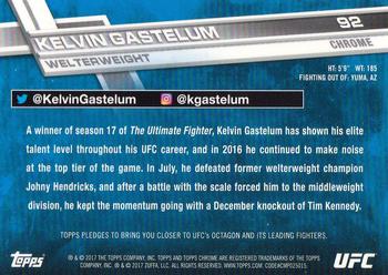 2017 Topps Chrome UFC #92 Kelvin Gastelum Back