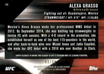 2017 Topps UFC Knockout - Blue #88 Alexa Grasso Back