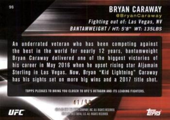 2017 Topps UFC Knockout - Blue #96 Bryan Caraway Back