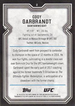 2017 Topps Museum Collection UFC #2 Cody Garbrandt Back