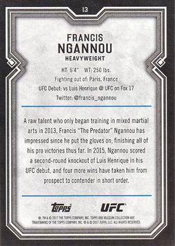 2017 Topps Museum Collection UFC #13 Francis Ngannou Back