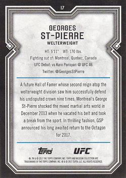 2017 Topps Museum Collection UFC #17 Georges St-Pierre Back