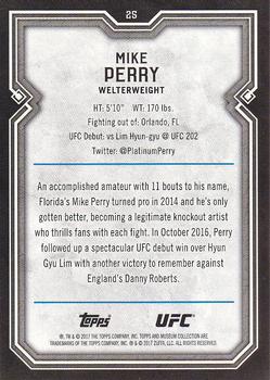 2017 Topps Museum Collection UFC #25 Mike Perry Back