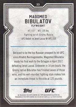 2017 Topps Museum Collection UFC #33 Magomed Bibulatov Back