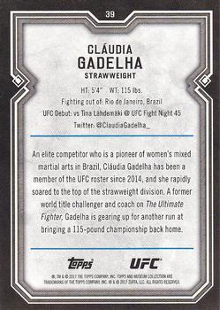 2017 Topps Museum Collection UFC #39 Cláudia Gadelha Back