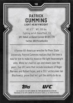 2017 Topps Museum Collection UFC #48 Patrick Cummins Back