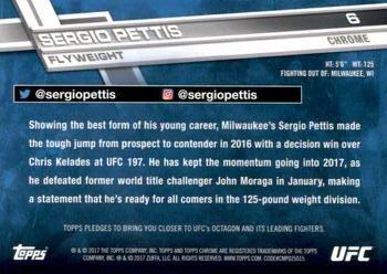 2017 Topps Chrome UFC - Diamond Refractor #6 Sergio Pettis Back