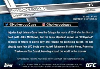 2017 Topps Chrome UFC - Diamond Refractor #71 Johnny Case Back