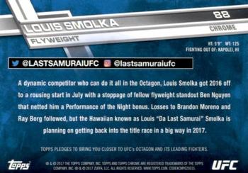 2017 Topps Chrome UFC - Diamond Refractor #88 Louis Smolka Back