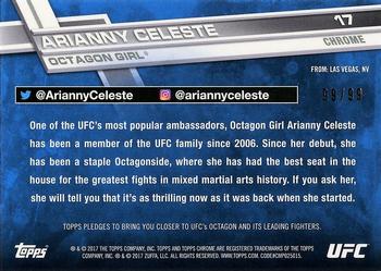 2017 Topps Chrome UFC - Green Refractor #17 Arianny Celeste Back