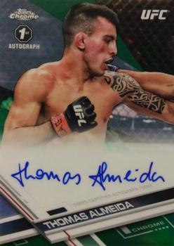 2017 Topps Chrome UFC - Fighter Autographs Green Refractor #FA-TA Thomas Almeida Front