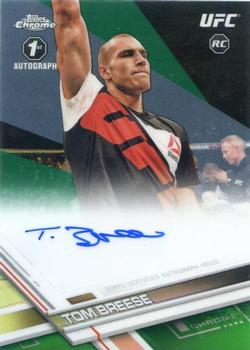 2017 Topps Chrome UFC - Fighter Autographs Green Refractor #FA-TB Tom Breese Front