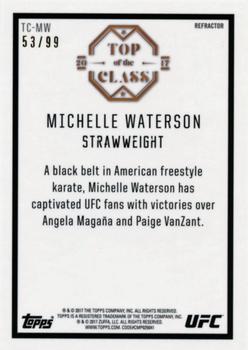 2017 Topps Chrome UFC - Top of the Class Refractor #TC-MW Michelle Waterson Back
