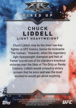 2017 Topps Chrome UFC - UFC Fire #UF-CLI Chuck Liddell Back