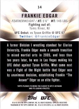 2018 Topps UFC Knockout #14 Frankie Edgar Back