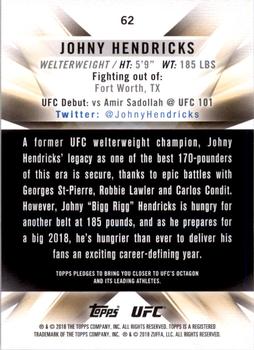 2018 Topps UFC Knockout #62 Johny Hendricks Back