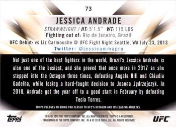 2018 Topps UFC Knockout #73 Jessica Andrade Back