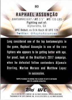2018 Topps UFC Knockout #80 Raphael Assunção Back