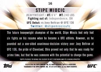 2018 Topps UFC Knockout #16b Stipe Miocic Back