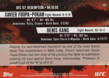 2009 Topps UFC Round 2 - Gold #134 Xavier Foupa-Pokam / Denis Kang Back