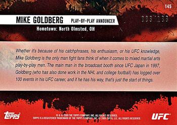 2009 Topps UFC Round 2 - Silver #145 Mike Goldberg Back