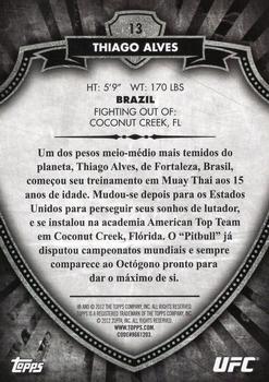 2012 Topps UFC Bloodlines - Country Flag #13 Thiago Alves Back