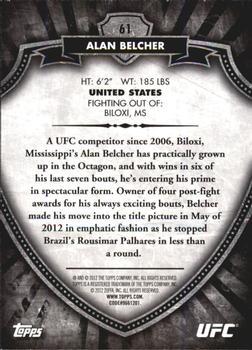 2012 Topps UFC Bloodlines - Country Flag #61 Alan Belcher Back