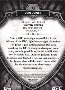 2012 Topps UFC Bloodlines - Country Flag #75 Jon Jones Back