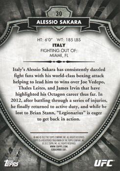 2012 Topps UFC Bloodlines - Red #30 Alessio Sakara Back